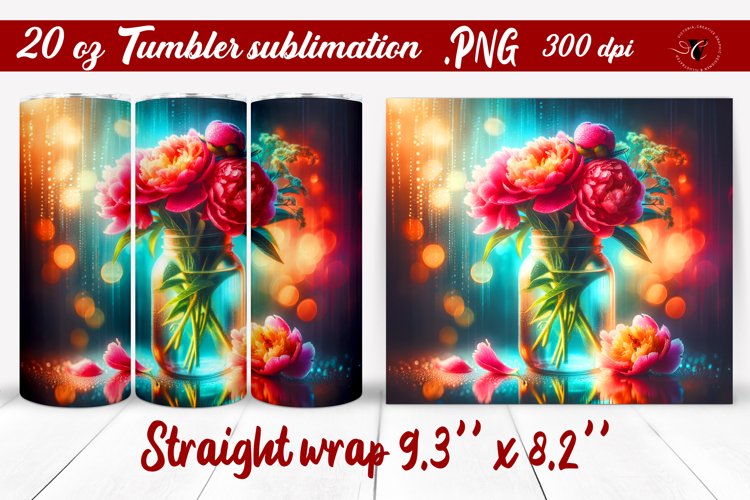 20 Oz Sublimation Tumbler Wrap Image 7