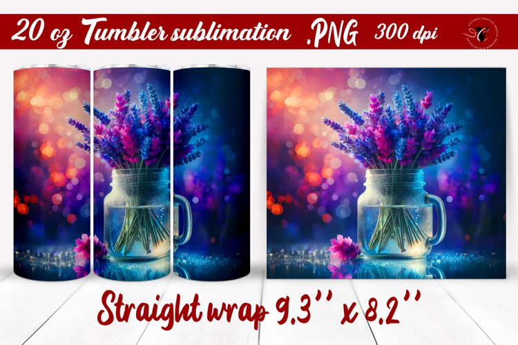 Tumbler wrap | Flowers in a glass jar