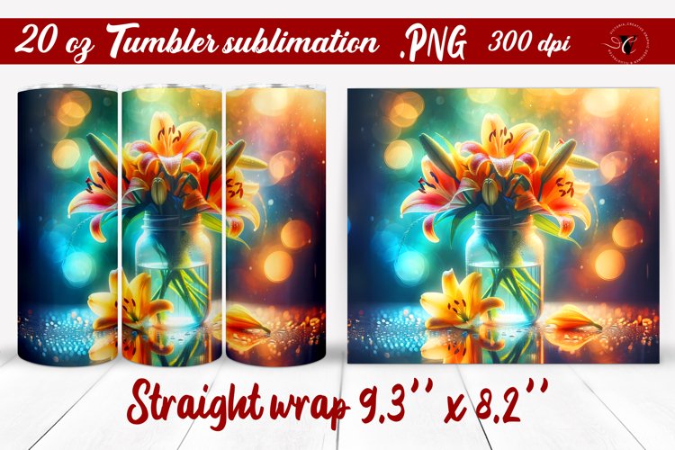 20 Oz Sublimation Tumbler Wrap Image 2