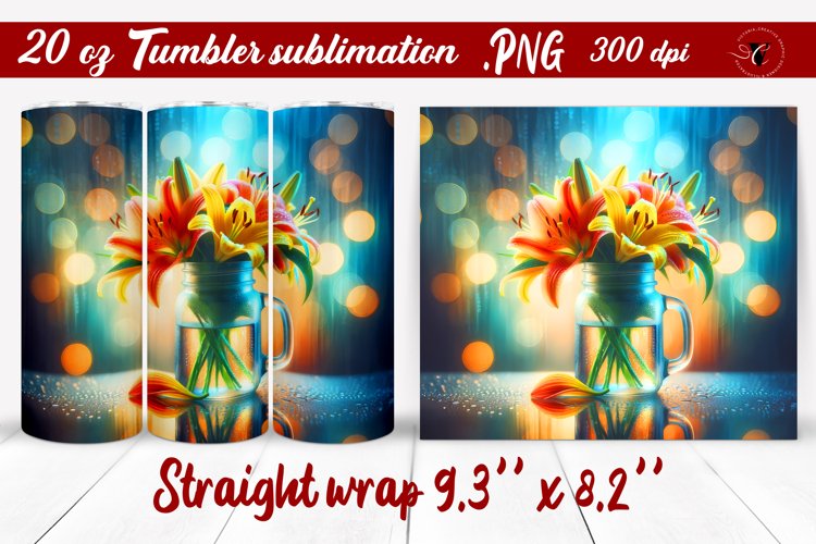 20 Oz Sublimation Tumbler Wrap Image 4