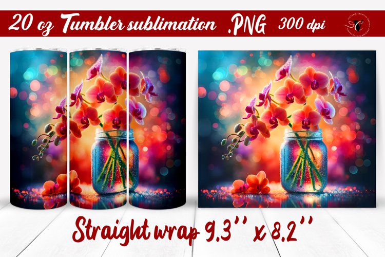 20 Oz Sublimation Tumbler Wrap Image 5