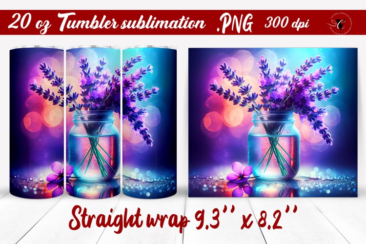 Tumbler wrap | Flowers in a glass jar