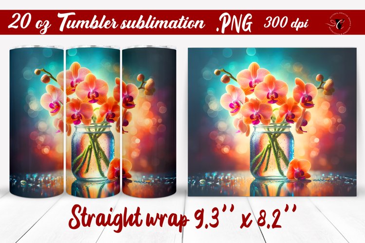 20 Oz Sublimation Tumbler Wrap Image 6