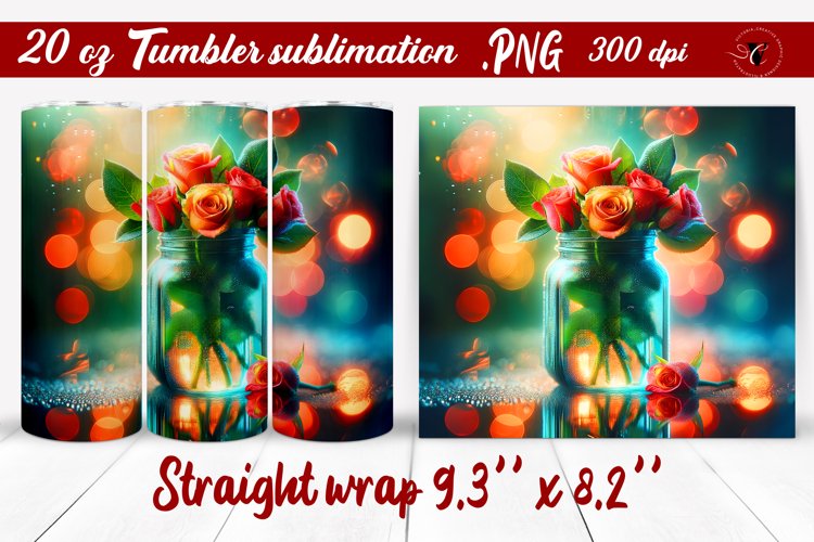 20 Oz Sublimation Tumbler Wrap Image 19