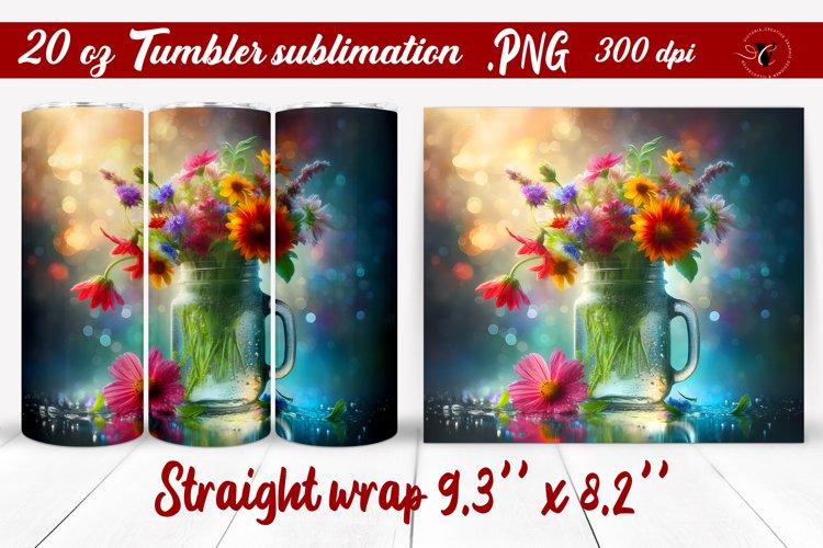 20 Oz Sublimation Tumbler Wrap Image 13