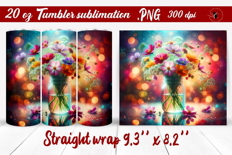 20 Oz Sublimation Tumbler Wrap Image 10