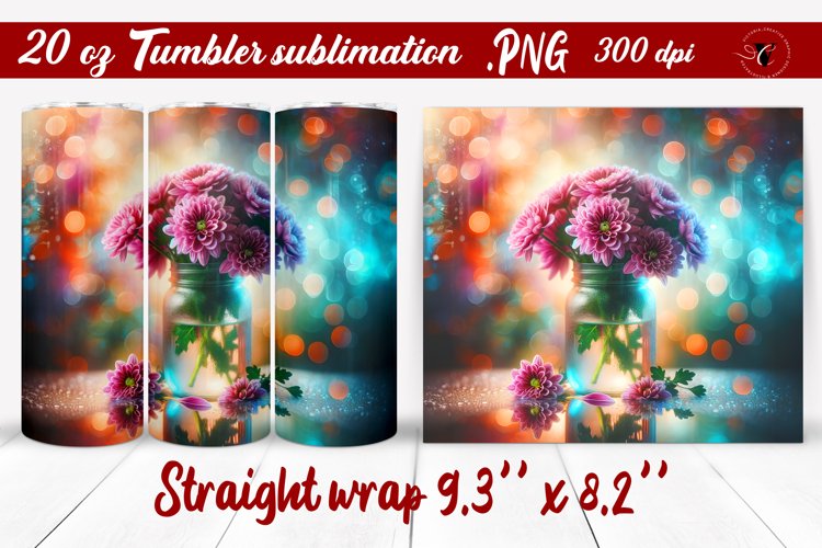 20 Oz Sublimation Tumbler Wrap Image 16