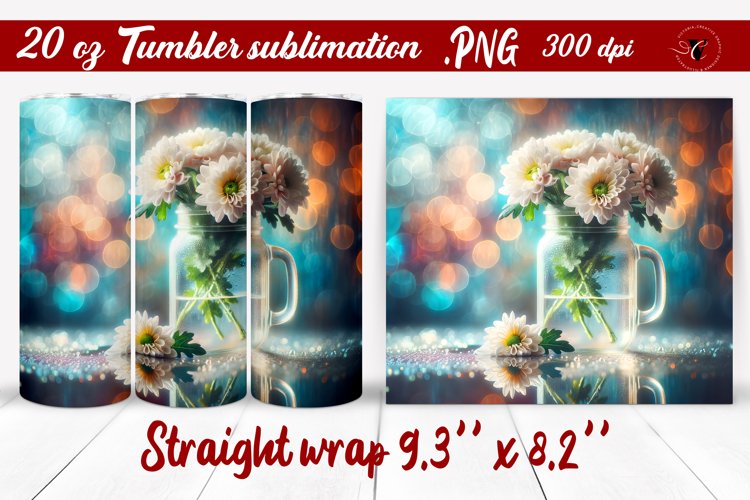 Tumbler wrap | Flowers in a glass jar