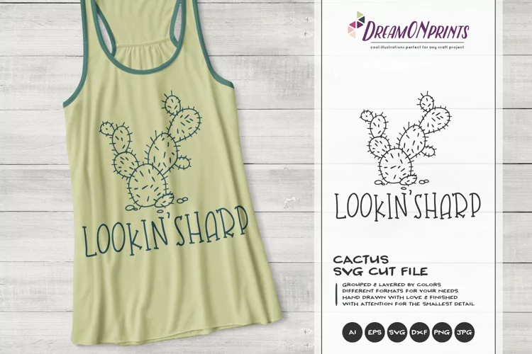 Looking Sharp | Funny Cactus SVG