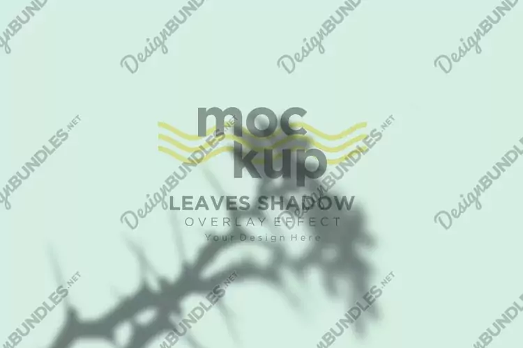Leaves Shadow Overlay Effect Mockup
