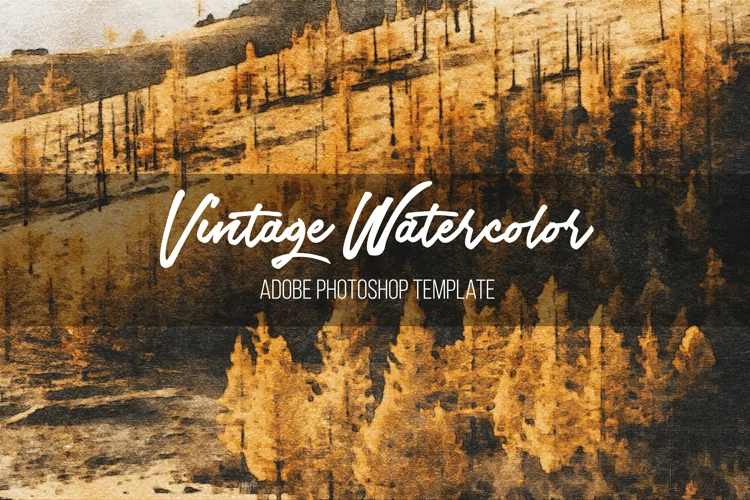 Vintage Watercolor - Adobe Photoshop Template