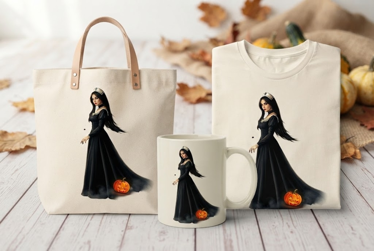 Gothic Nurse Halloween PNG | Dark Victorian Nurse Clipart