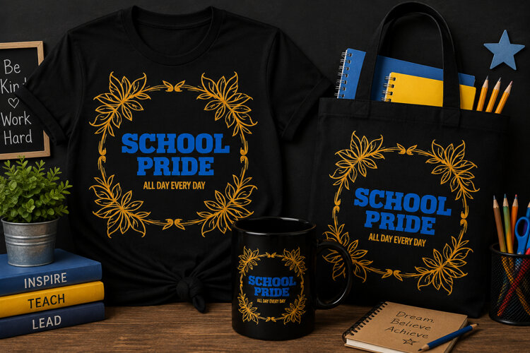 School Pride PNG, All Day Every Day Teacher School Design example image 1