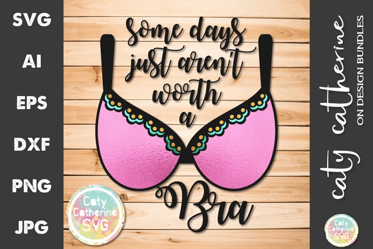 Some Days Just Aren't Worth A Bra Funny Quote SVG Cut File