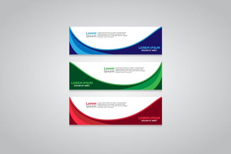 Vector abstract design web banner template