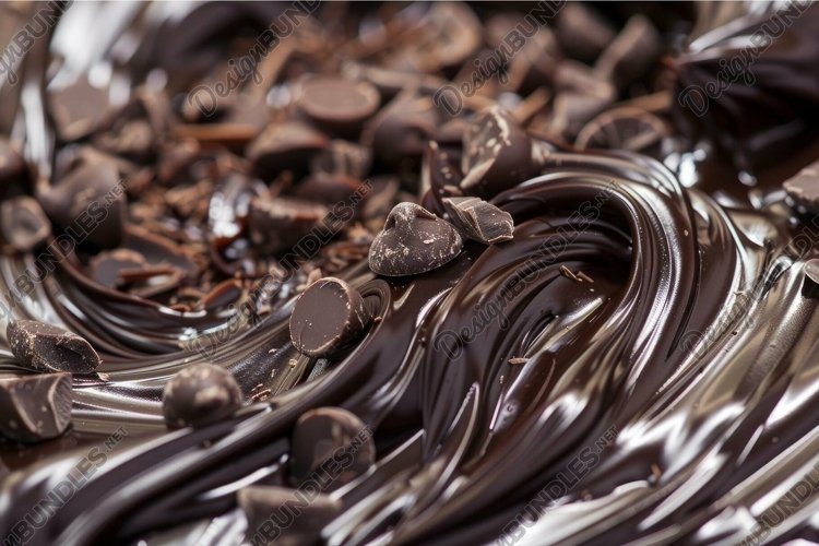 Dark chocolate swirl with chocolate chips example image 1