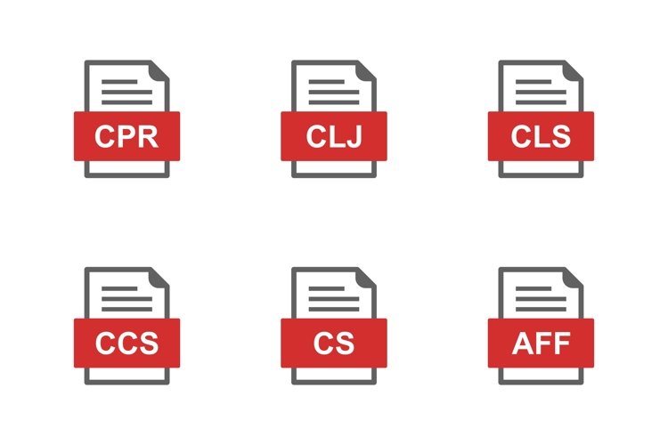 Set Of File Formats Icons