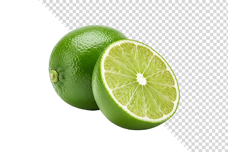 Fresh Whole and Half Cut Lime