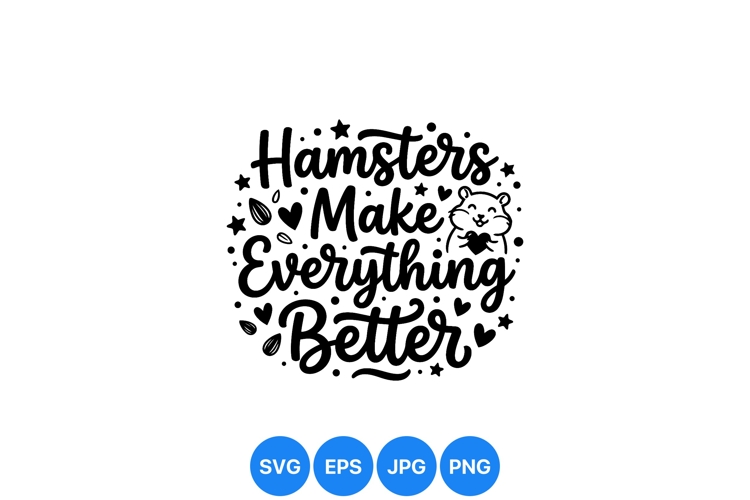 Cute Hamster Quote Clipart For Pet Lovers