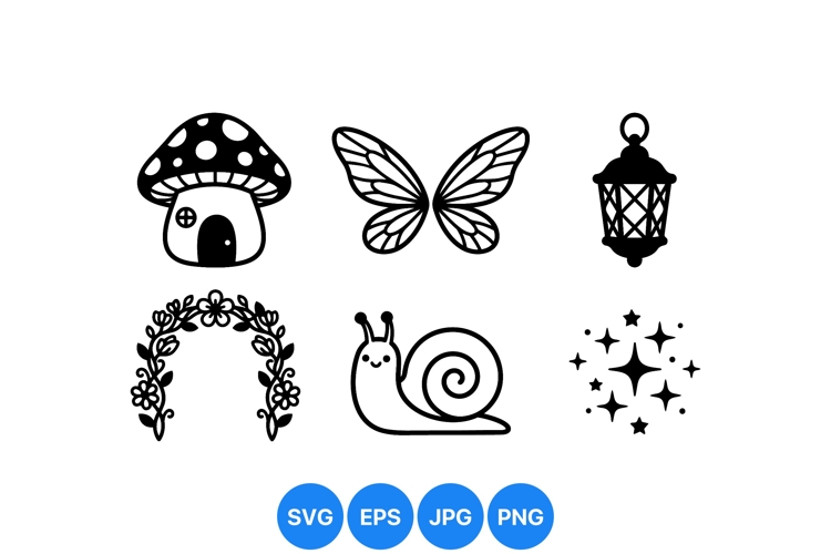 Whimsical Nature Vector Illustrations for Crafts