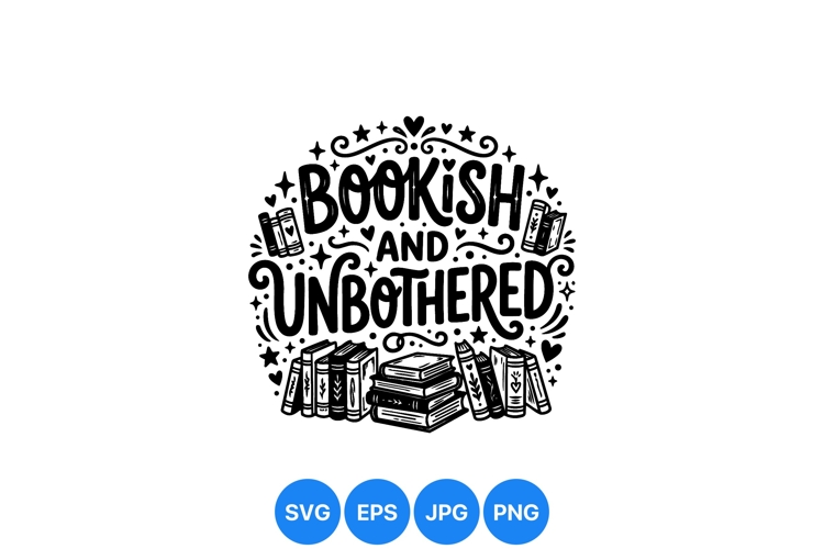 Hand Drawn Quote Design With Books Theme