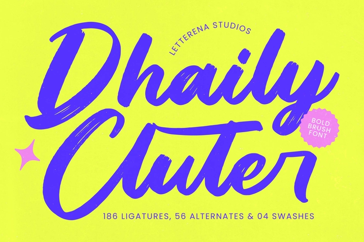 Dhaily Cluter Bold Brush Font
