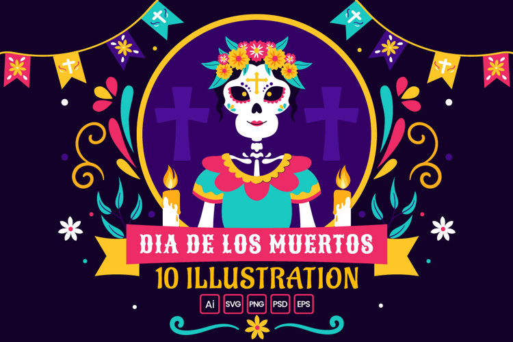 10 Dia de los Muertos Illustration