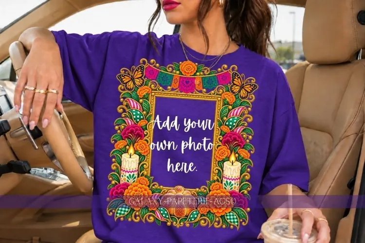 Dia de Muertos Photo Frame PNG, Day of the Dead