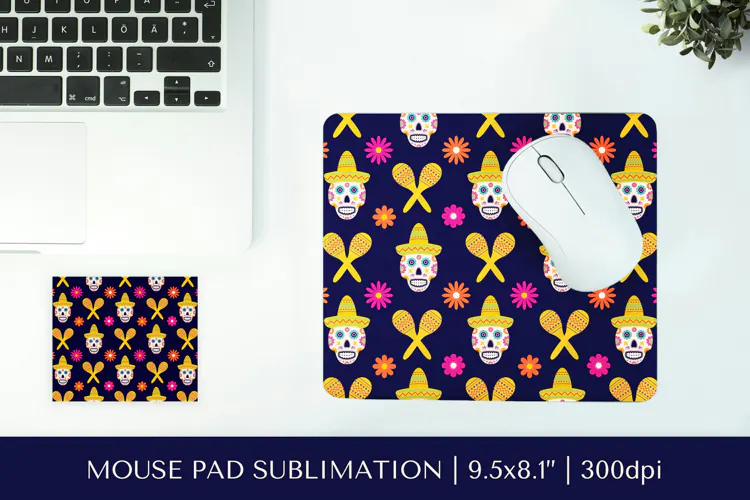 Dia De Los Muertos mouse pad sublimation design 05