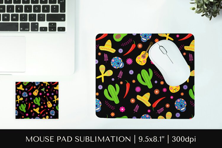 Dia De Los Muertos mouse pad sublimation design 06 example image 1