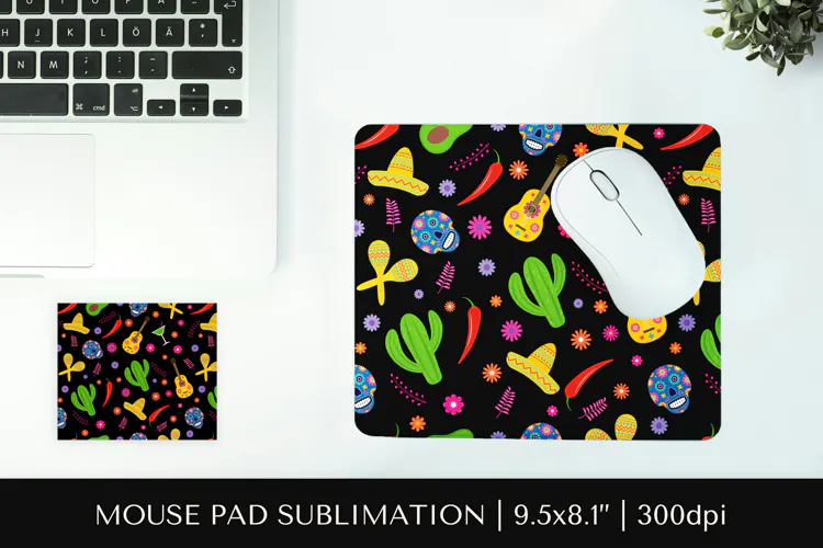 Dia De Los Muertos mouse pad sublimation design 06