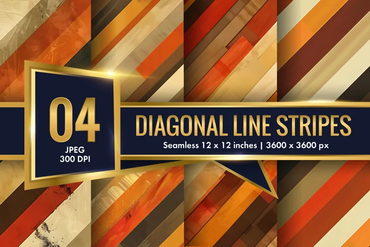 Diagonal Pattern Seamless Texture Striped Line Digital Paper