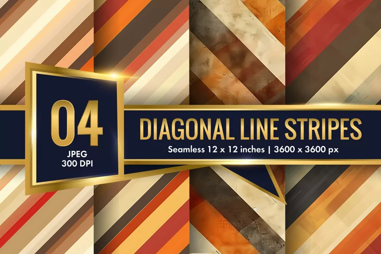 Diagonal Pattern Seamless Texture Striped Line Digital Paper