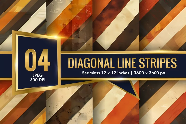 Diagonal Pattern Seamless Texture Striped Line Digital Paper