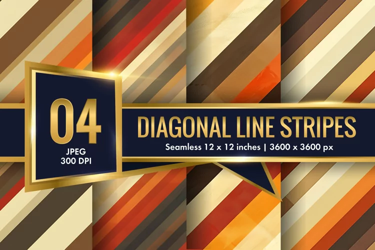Diagonal Pattern Seamless Texture Striped Line Digital Paper