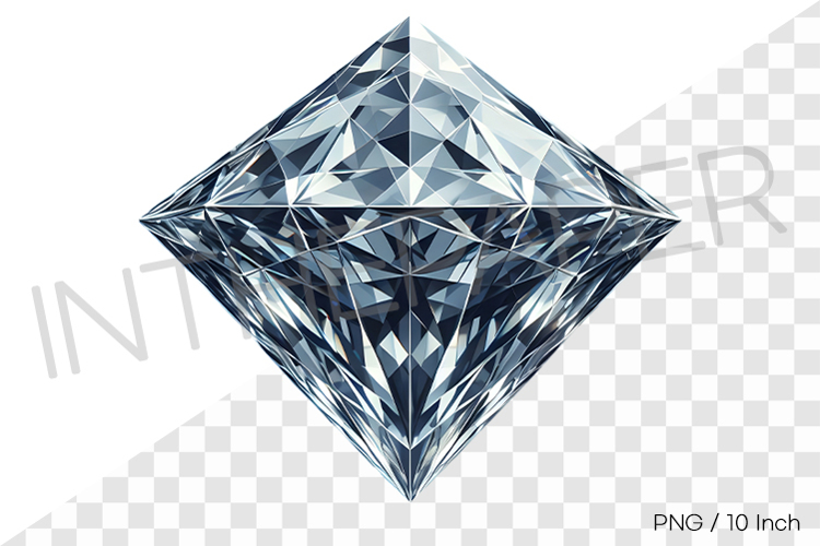 Sharp rhombus cut realistic crystal PNG gemstone clipart