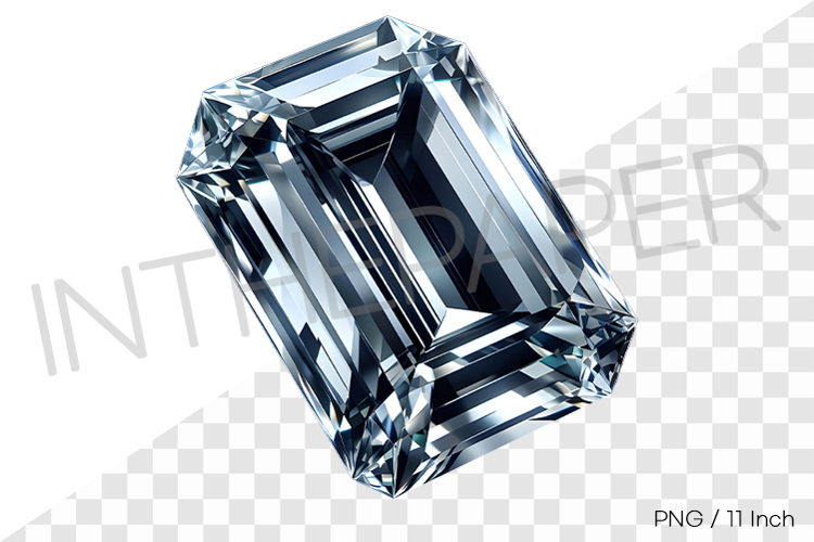 Luxurious column shape step cut gem PNG gemstone clipart dia