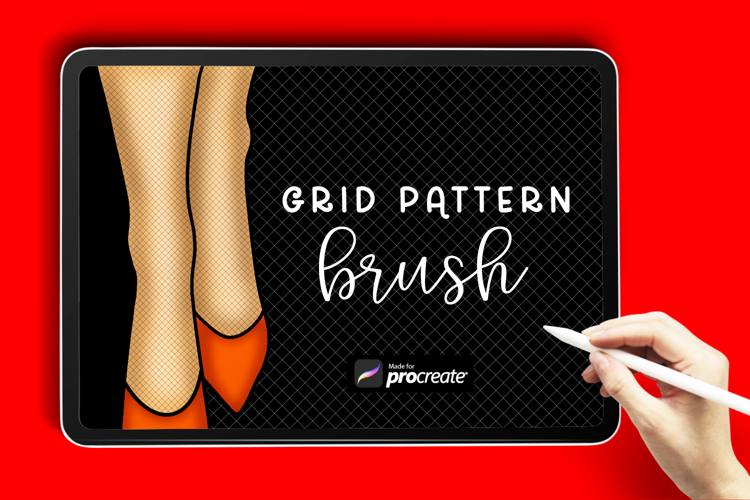 Diamond Grid Pattern Procreate Brush