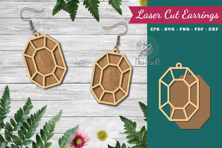 Diamond Laser Cut Earrings