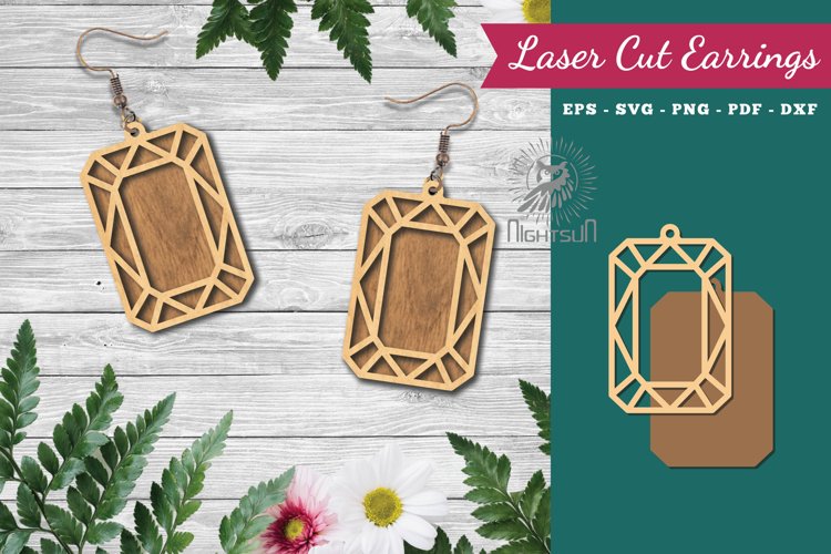Diamond Laser Cut Earrings