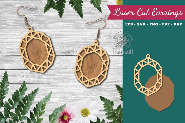 Diamond Laser Cut Earrings