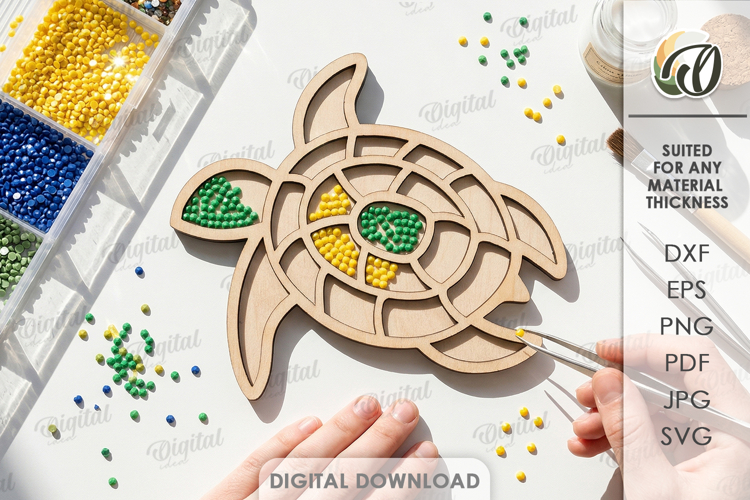 Diamond Mosaic Base Laser Cut. Diamond Blank SVG example image 1