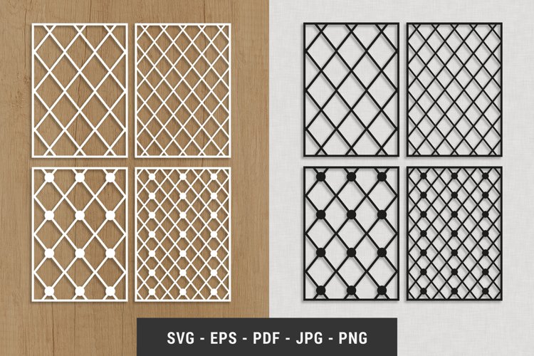 Harlequin Diamond Border Wall Stencil By Joanie – 12x24 Inches, 7 Mil Blue Mylar, Reusable