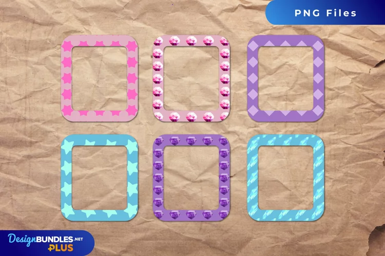 Diamond with Vintage Color Seamless Pattern Frames