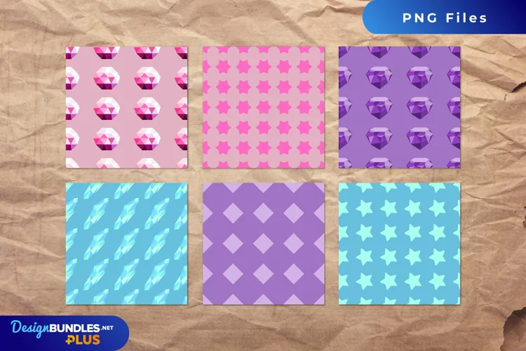 Diamond with Vintage Color Seamless Pattern Paper Packs