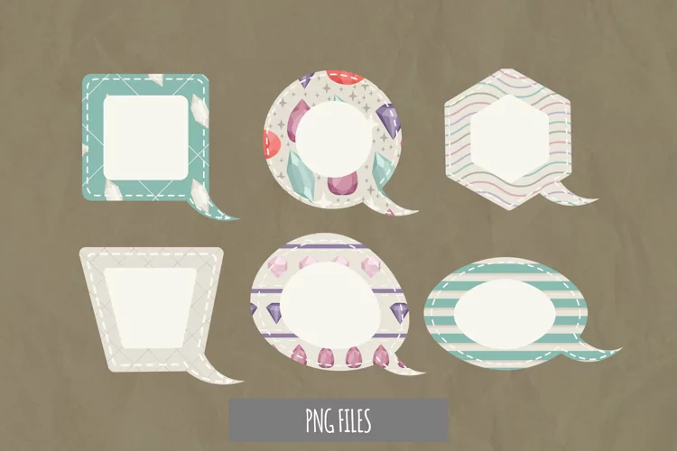 Diamond with Vintage Color Seamless Pattern Speech Bubbles