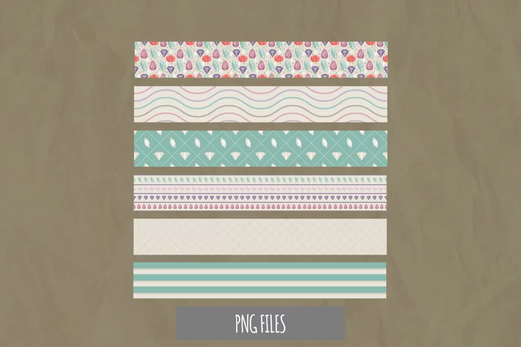 Diamond with Vintage Color Seamless Pattern Strips