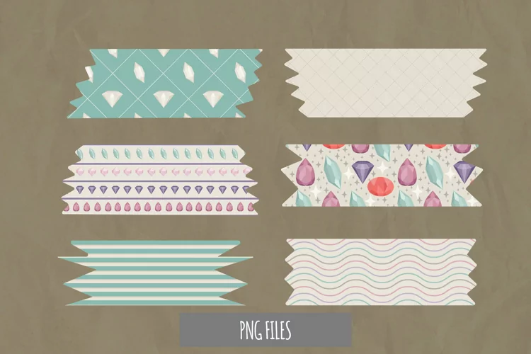 Diamond with Vintage Color Seamless Pattern Tape