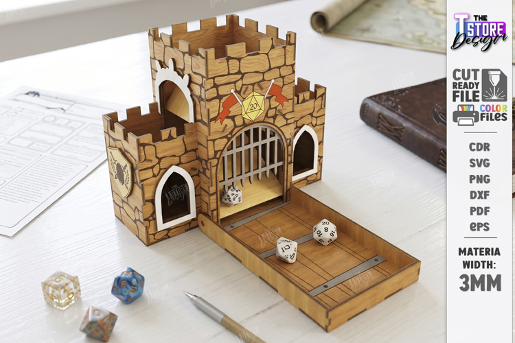 Dice Tower Laser Cut | Tabletop Gaming Castle | RPG | Games