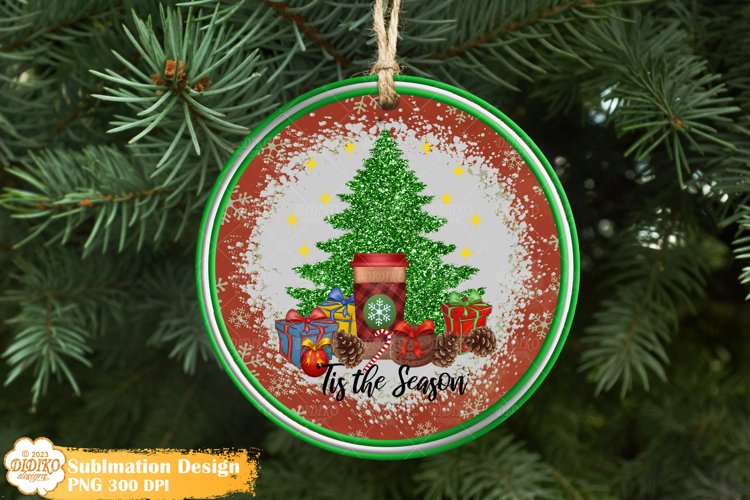 Christmas Ornament Sublimation Png, Holiday Ornament Png example image 1